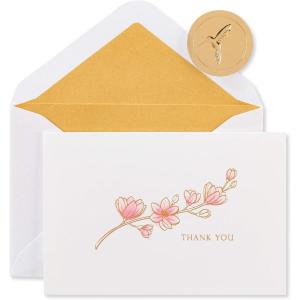 Papyrus Sympathy Thank You Cards with Envelopes, Eucalyptus Leaves (20-Count)(Magnolia)