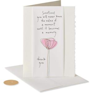 Papyrus Thank You Card (Value of a Moment)