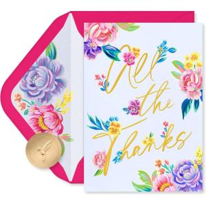 Papyrus Thank You Cards with Envelopes, Branches (20-Count)(FSC UBN TY FLORAL TEXT)