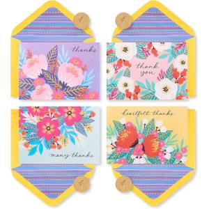 Papyrus Thank You Cards with Envelopes, Vibrant Florals (20-Count)(Vibrant Florals)