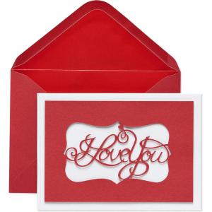 Papyrus Valentines Day Card (Butter Half)(LASERCUT GLITTER LOVE)