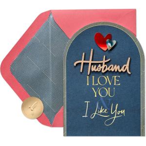 Papyrus Valentines Day Card for Husband (My One And Only)(FSC Love You and Like You)