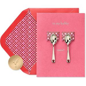 Papyrus Valentines Day Card for Husband (You Are My Happy Place)(Red and Pink)