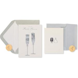 Papyrus Wedding Cards, Congratulations Toast (2-Count)(Outfits and Champagne)