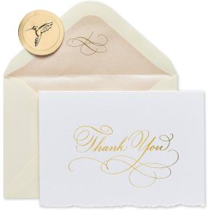 Papyrus Wedding Thank You Cards with Envelopes, Gold Script (8-Count)(Gold Script)