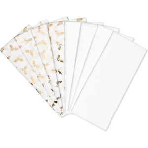 Papyrus White and Gold Ribbon for Christmas, Hanukkah, Kwanzaa and All Holidays (10 ft.)(Holly)