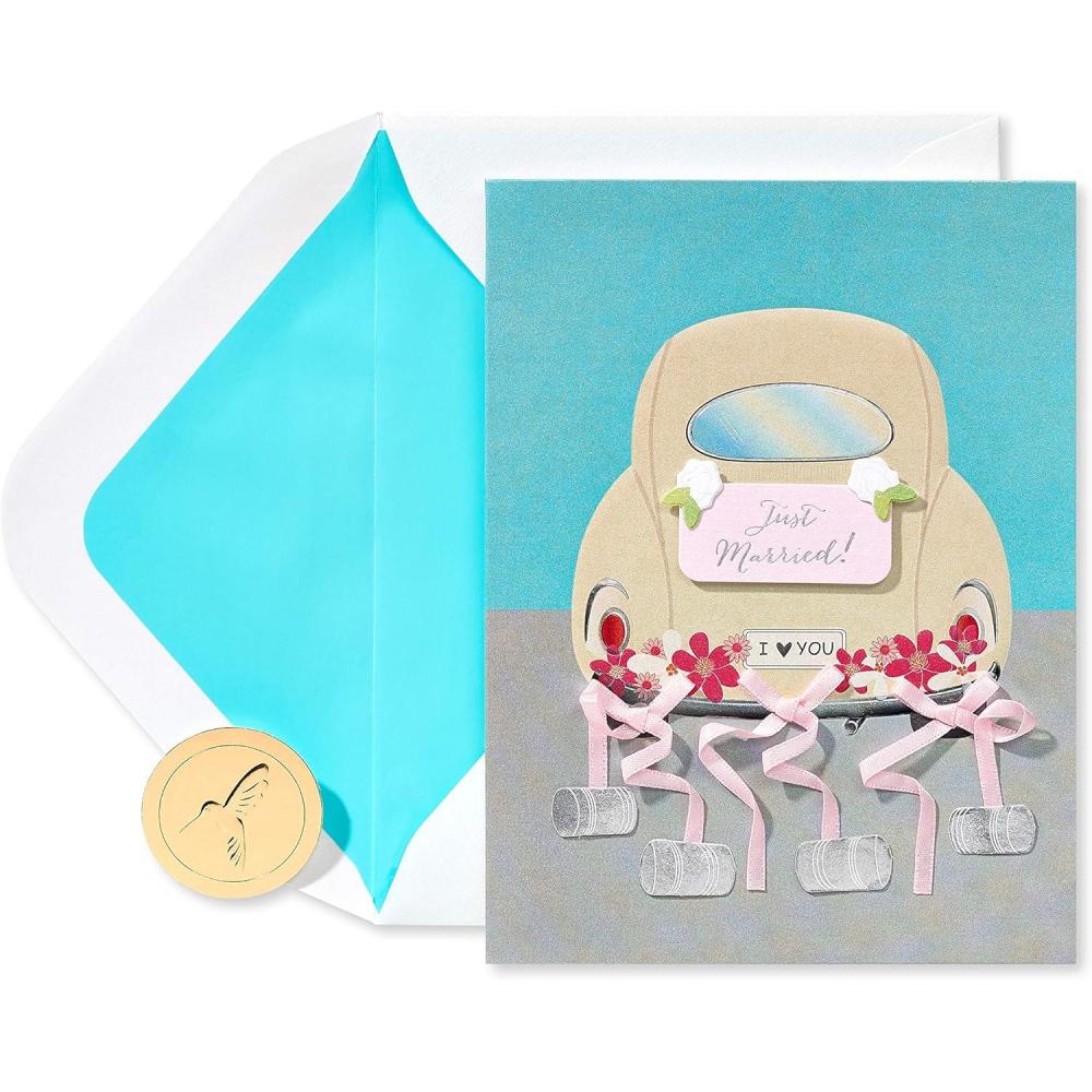 imagePapyrus Wedding Card Tandem BikeGetaway Car