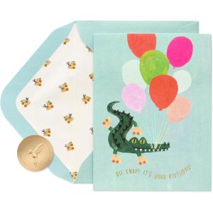 Papyrus Birthday Card for Kids (Happy Birthday)(FSC Roller Skating Crocodile)