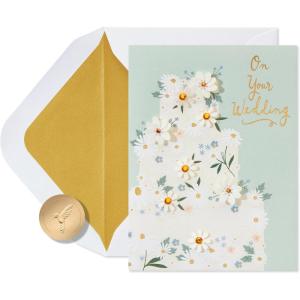 Papyrus Pop-Up Card for Wedding (Overflow with Love)(FSC Daisy Cake)