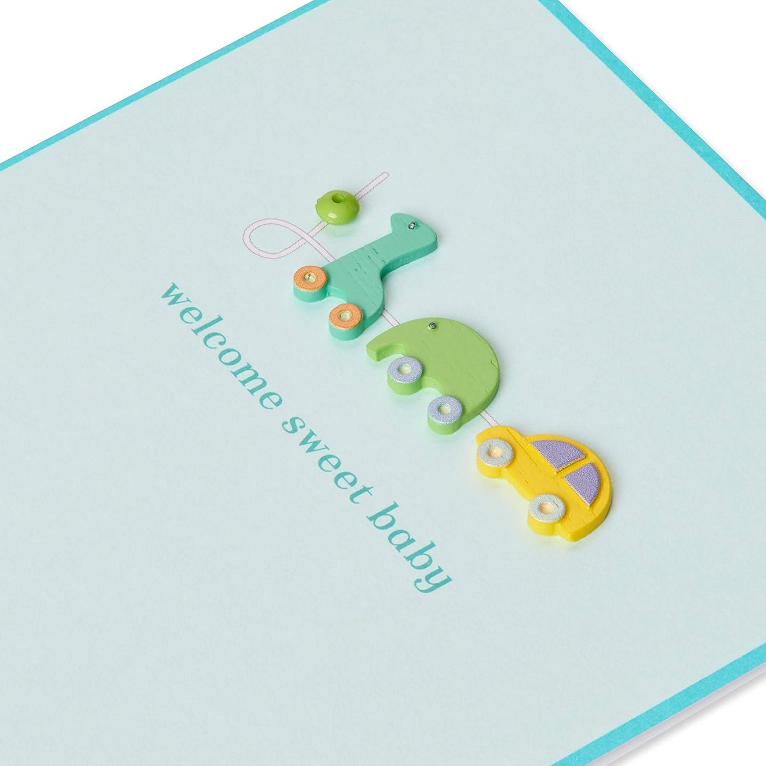 imagePapyrus New Baby Card New Little OnePullToy Animals
