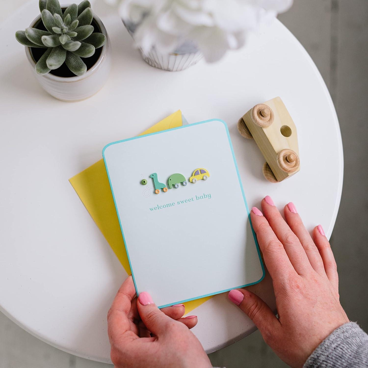 imagePapyrus New Baby Card New Little OnePullToy Animals