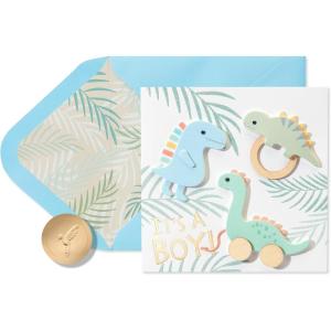 Papyrus Dinosaur Baby Shower Card for Boy (RAWRSOME)(Dinosaurs)