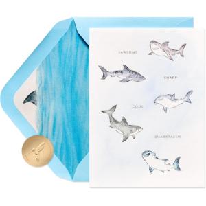 Papyrus Father’s Day Card (The Best Dad)(FSC Watercolor Sharks)
