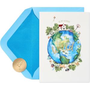 Papyrus Fathers Day Card from Wife (Amazing Dad)(Blue  White and green)