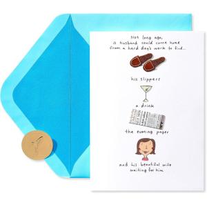 Papyrus Fathers Day Card from Wife (Amazing Dad)(Blue and white)