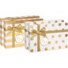 imagePapyrus Gift Box Set for Christmas Hanukkah Kwanzaa and All Holidays White and Gold 4 Boxes 4 Gift Tags One Ribbon 8 Sheets of Solid Tissue