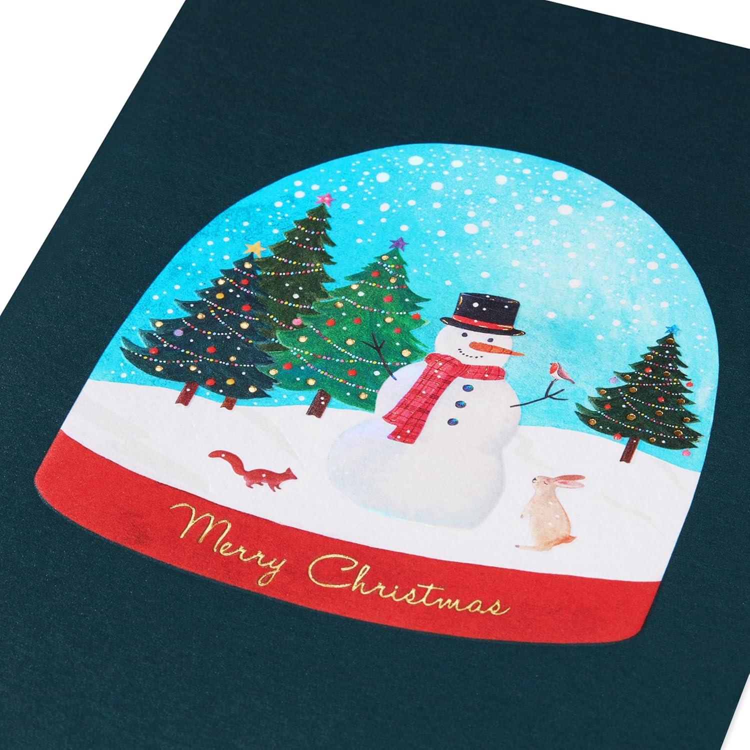imagePapyrus Christmas Cards Boxed with Envelopes Joy and Wonder 12CountFSC ARIA FOREST SNOWGLOBE