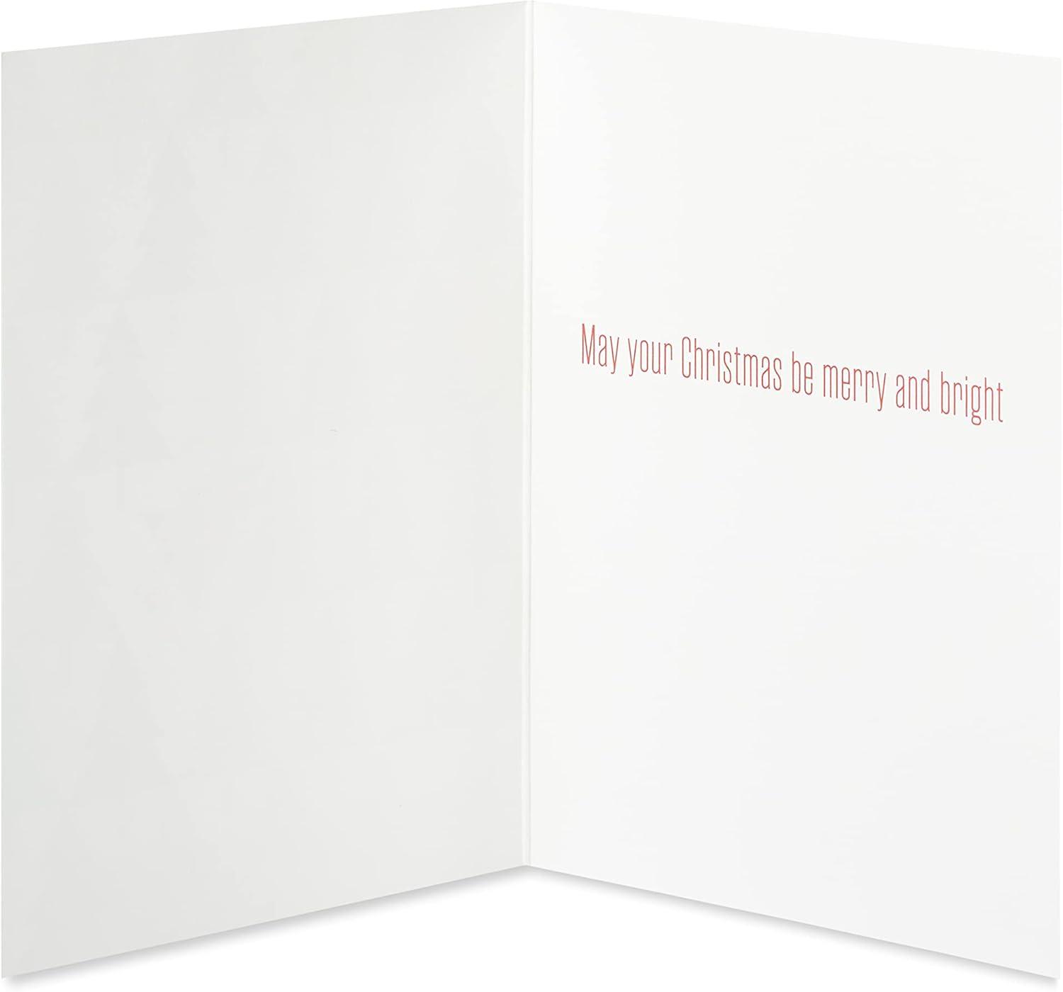 imagePapyrus Petite Christmas Cards Boxed with Envelopes ampamp Signature Hummingbird Seals Pine Trees with Santa 20CountGlitterFree Pine Trees with Santa