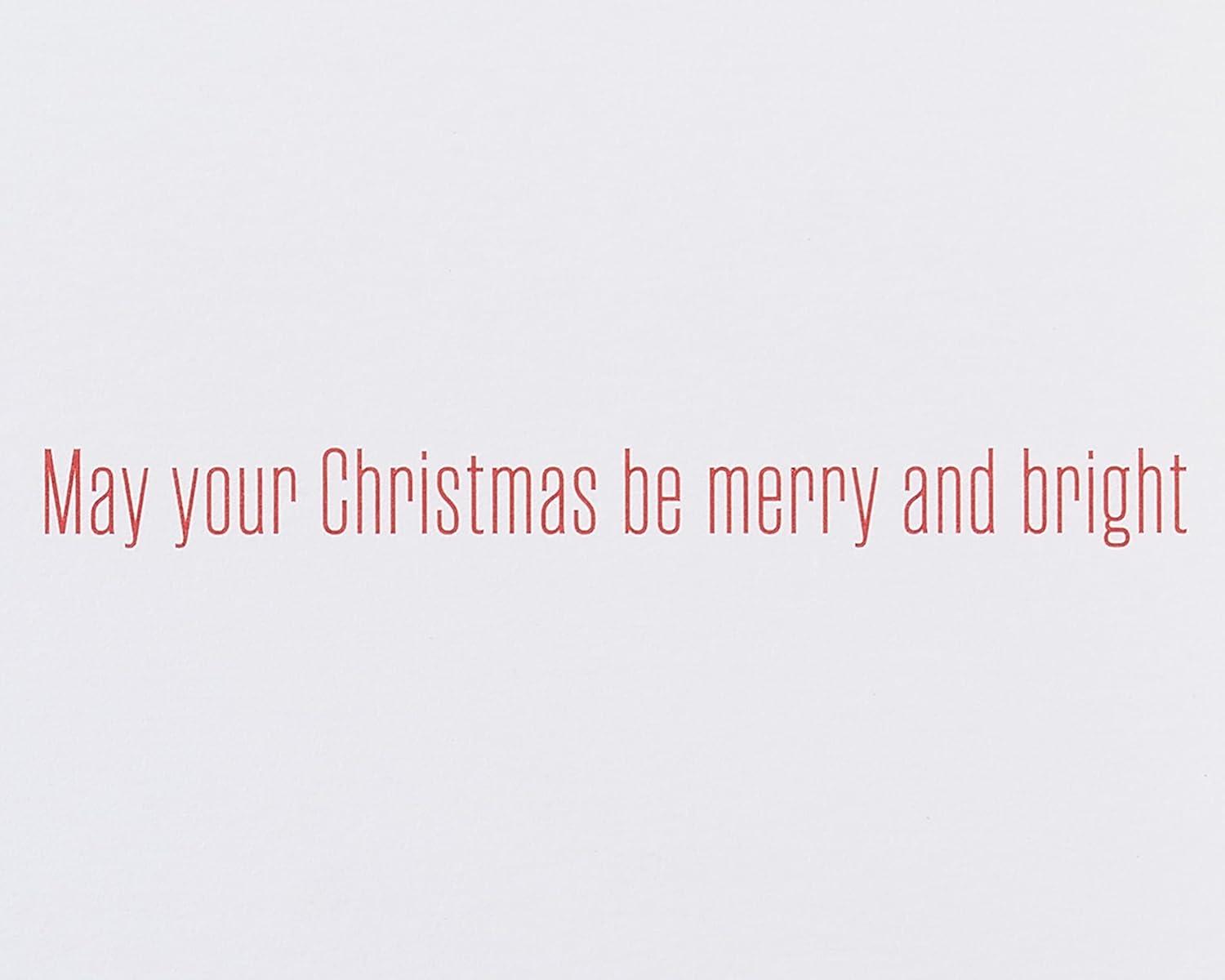 imagePapyrus Petite Christmas Cards Boxed with Envelopes ampamp Signature Hummingbird Seals Pine Trees with Santa 20CountGlitterFree Pine Trees with Santa