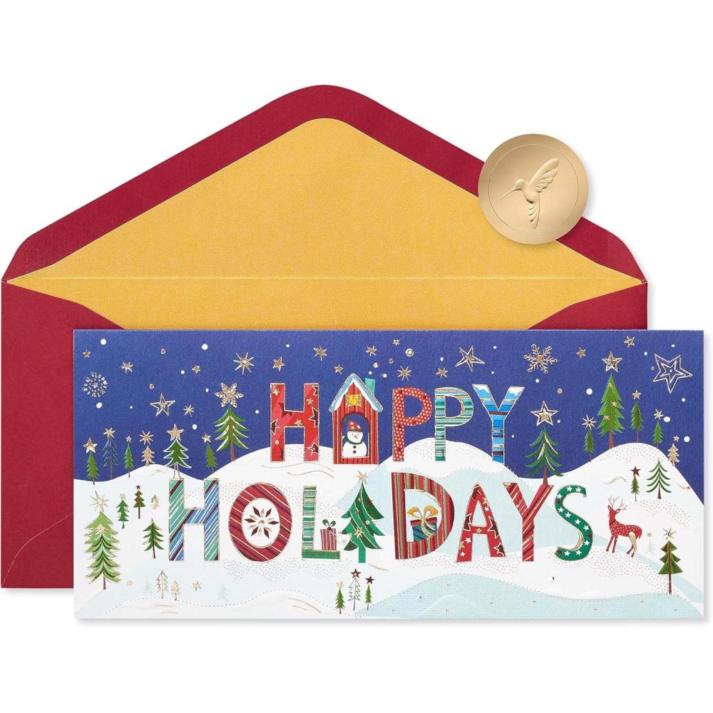 imagePapyrus Holiday Cards Boxed with Envelopes Festive Season Snowy Scene 16CountSnowy Scene