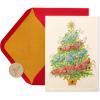 imagePapyrus Christmas Cards Boxed with Envelopes Peace and Happiness Christmas Tree 12CountChristmas Tree with Holiday Ornaments