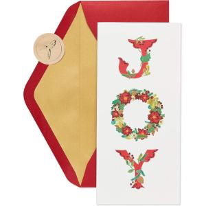 Merry and Bright Cat Christmas Boxed Cards, 16-Count(Happy Holidays  Joy Wreath)