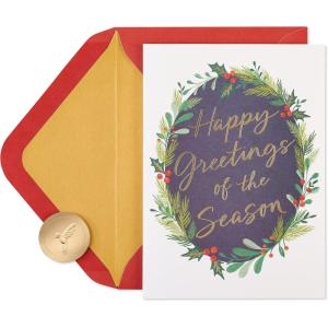 Papyrus Boxed Christmas Cards with Envelopes, Joy to You, Wreath (20-Count)(Greetings of The Season)