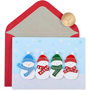 Papyrus Boxed Christmas Cards with Envelopes, Warmest Wishes, Glitter-Free Snowmen (8-Count)(Glitter-Free Holiday Snowman)
