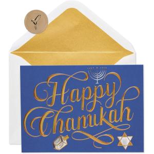 Papyrus Hanukkah Cards Boxed with Envelopes, Warmest Hanukkah Wishes (8-Count)(Happy Chanukah)