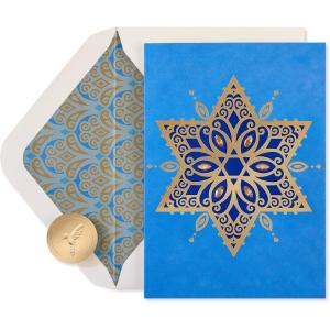 Papyrus Hanukkah Cards Boxed with Envelopes, Warmest Hanukkah Wishes (8-Count)(Star of David)