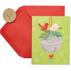 Papyrus Holiday Cards Boxed with Envelopes, Happy Holiday Season, Jingle Bell (20-Count)