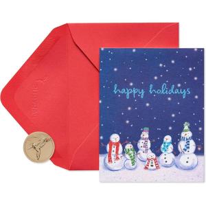 Papyrus Holiday Cards Boxed with Envelopes, Happy and Peaceful Season, Snowmen (20-Count)