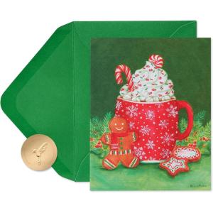 Papyrus Petite Holiday Cards Boxed with Envelopes & Signature Hummingbird Seals, Modern Christmas Tree (20-Count)(FSC PRELUDE HOT COCOA MUG)