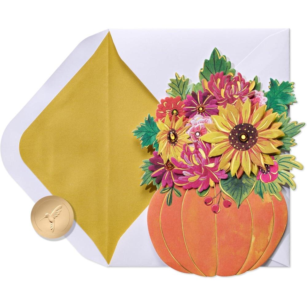 imagePapyrus Thanksgiving Card Thinking of YouFSC DC Pumpkin Bouquet