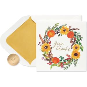 Papyrus Thanksgiving Card (Wonderful Blessings)(Joy of the Season)