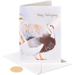 Papyrus Thanksgiving Card (Wonderful Blessings)(Painted Turkey)