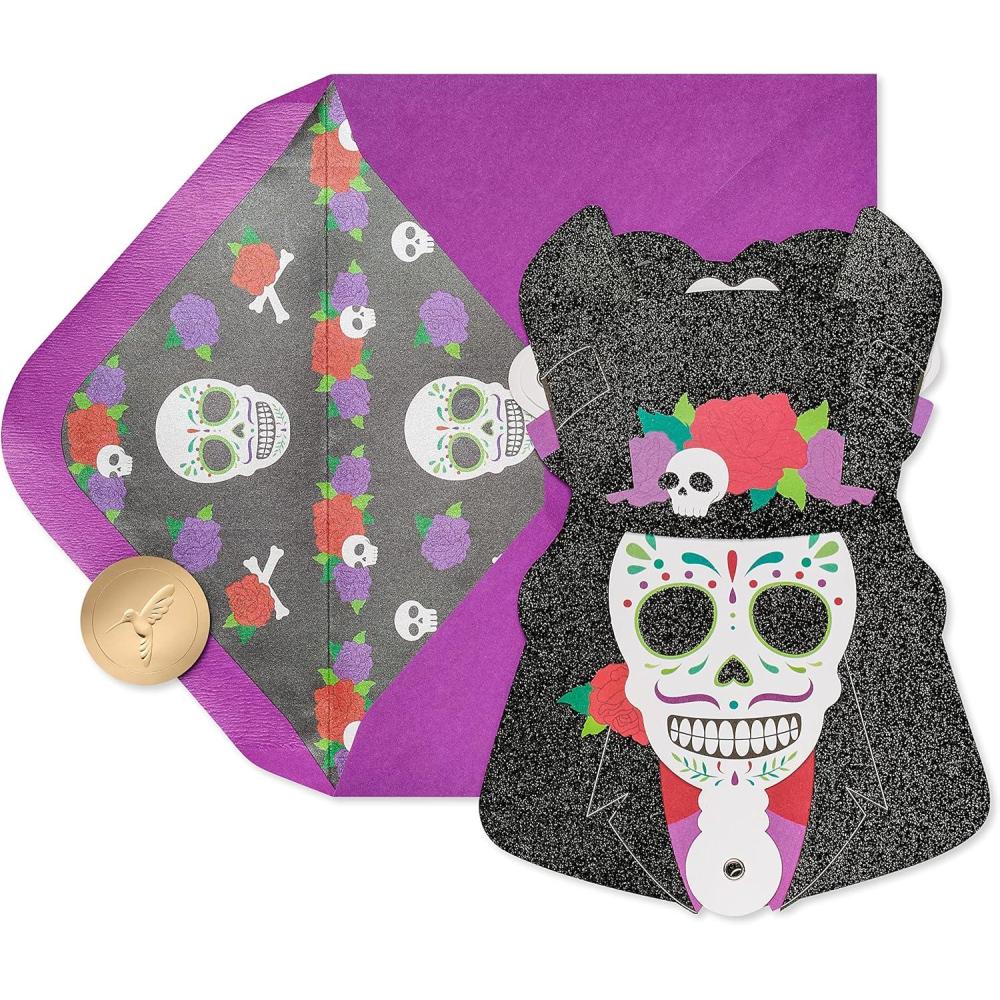 imagePapyrus Blank Day of the Dead Card SkullArticulated DOTD Skeleton