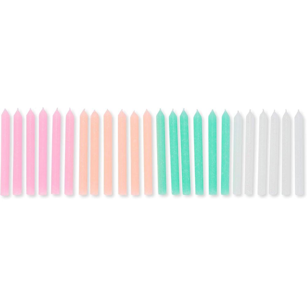 imagePapyrus Birthday Candles Stripe ampamp Polka Dot 24CountPastel