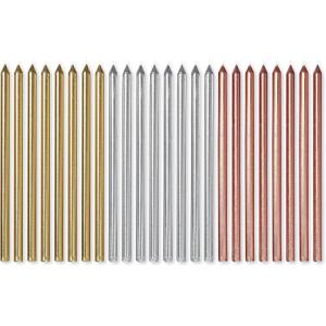 Papyrus Birthday Candles, Stripe & Polka Dot (24-Count)(Silver and Golds)