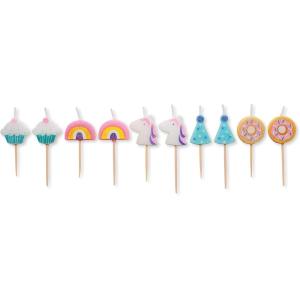 Papyrus Birthday Candles, Unicorns and Rainbows (10-Count)(Unicorns and Rainbows)