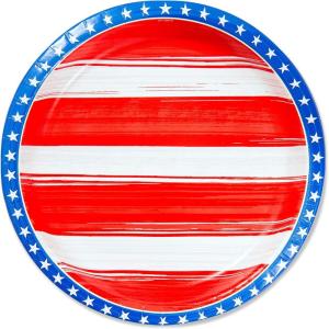 American Greetings Patriotic Batman Party Supplies, Plastic Stadium Cups (8-Count)(Paper Dinner Plates)