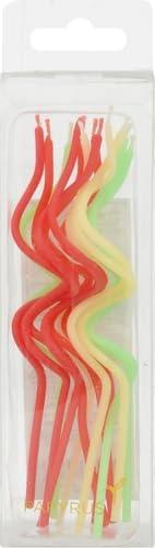 imagePapyrus Birthday Candles Green Yellow Orange ampamp Red Swirl 12CountGreen Yellow Orange Red Swirl