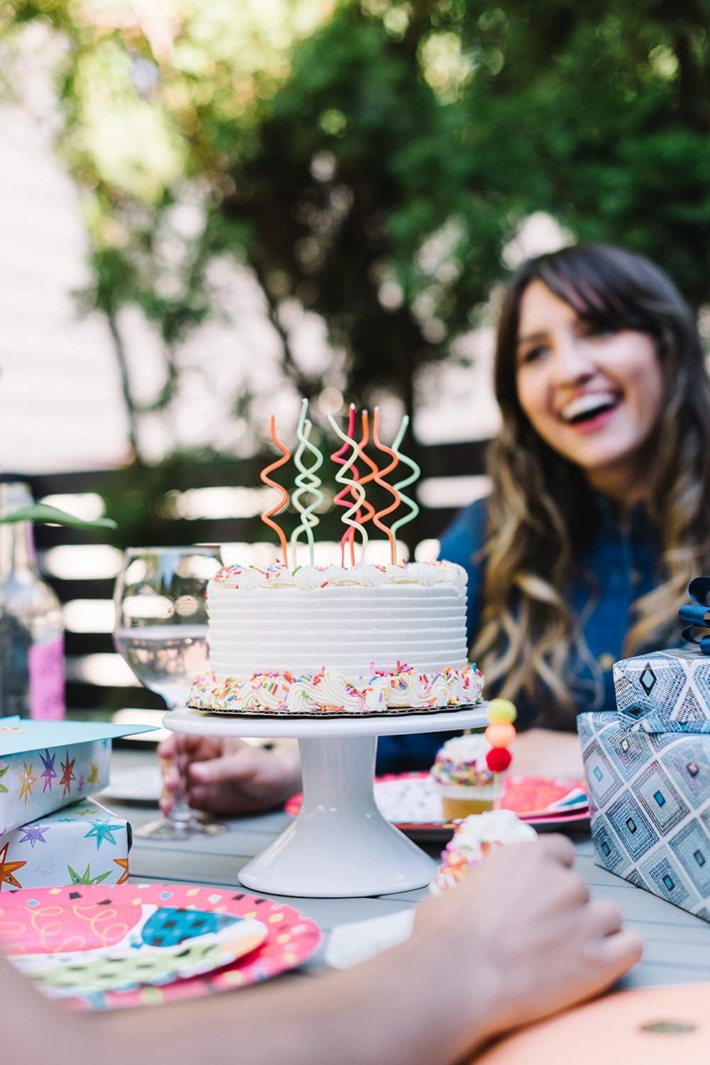 imagePapyrus Birthday Candles Green Yellow Orange ampamp Red Swirl 12CountGreen Yellow Orange Red Swirl
