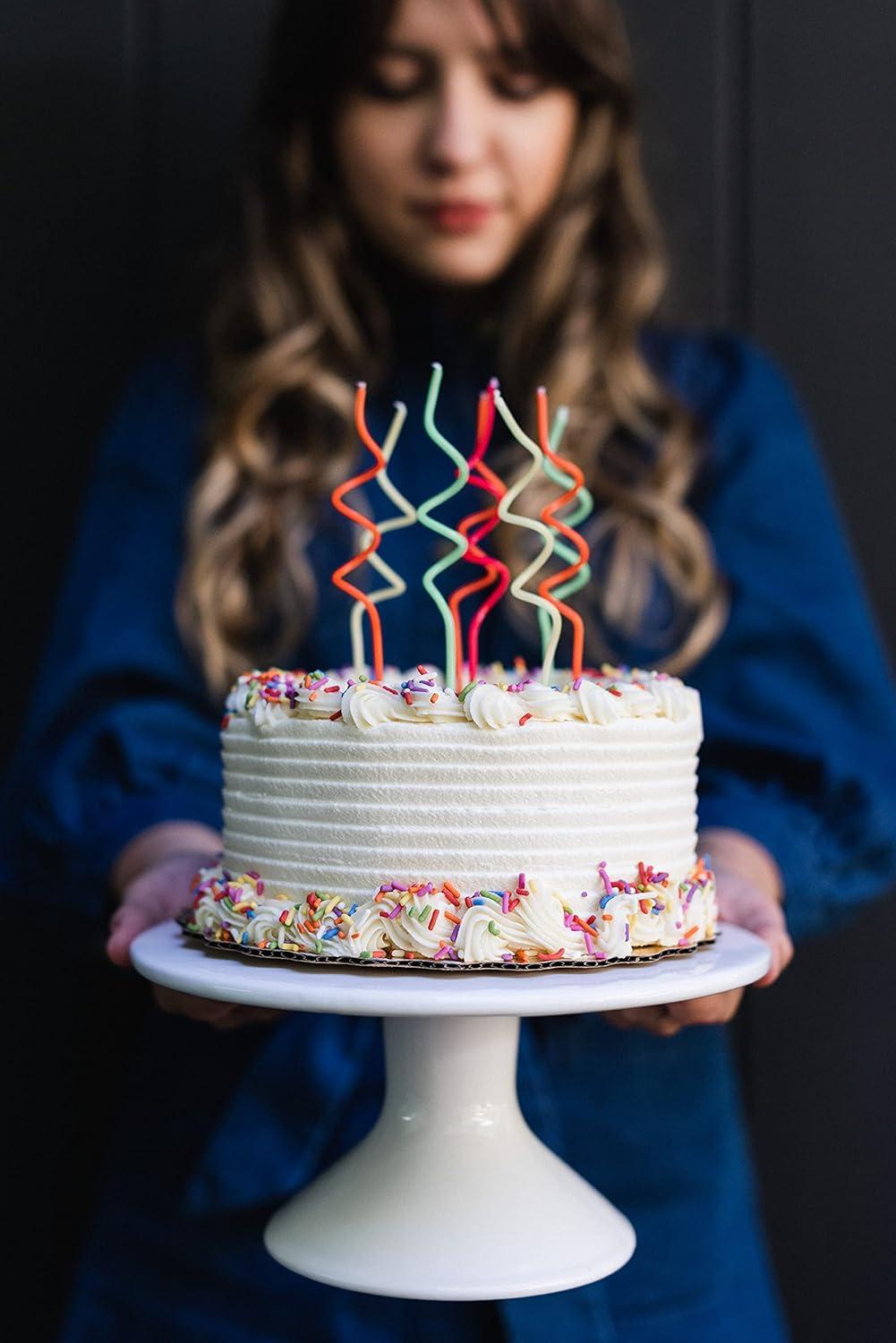 imagePapyrus Birthday Candles Green Yellow Orange ampamp Red Swirl 12CountGreen Yellow Orange Red Swirl