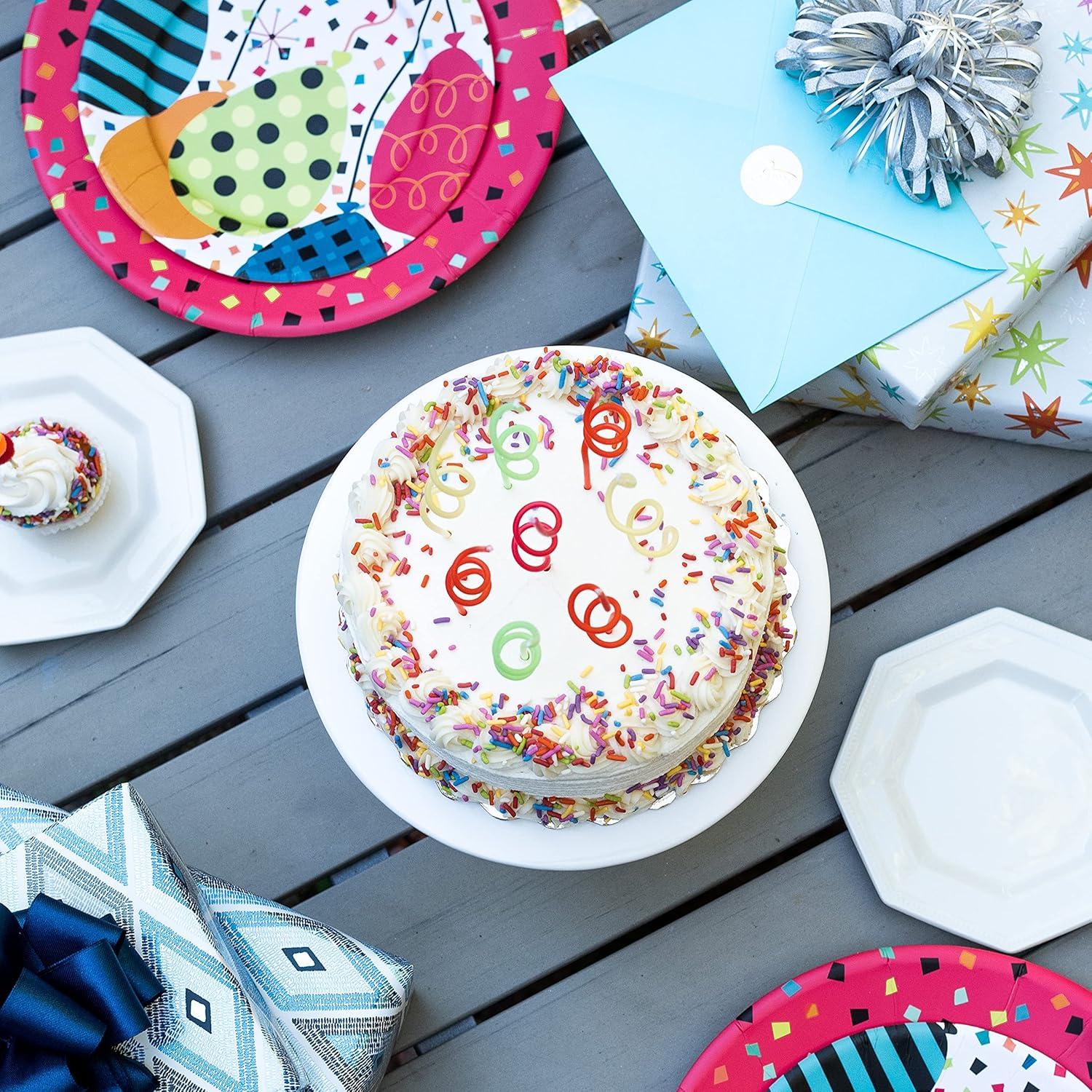 imagePapyrus Birthday Candles Green Yellow Orange ampamp Red Swirl 12CountGreen Yellow Orange Red Swirl