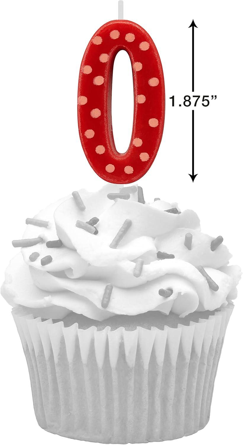 imagePapyrus Number 3 Birthday Candle Red Polka Dots 1CountNumber 0