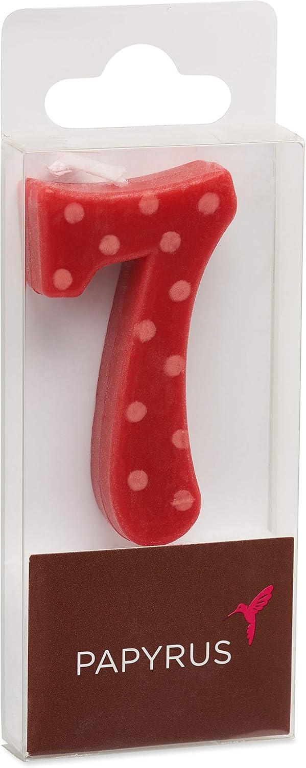 imagePapyrus Number 3 Birthday Candle Red Polka Dots 1CountRed Polka Dots Candles Pack