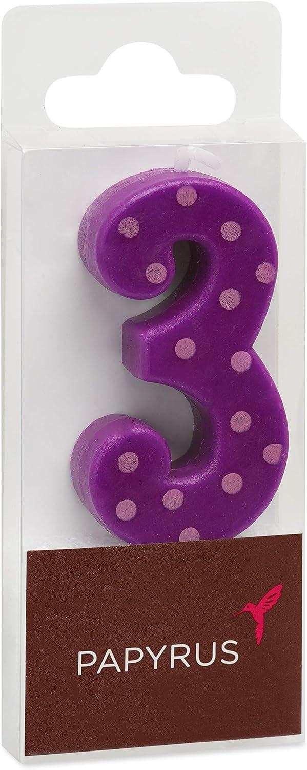 imagePapyrus Number Birthday Candles Pack Purple Polka Dots 10CountPurple Polka Dots Candles Pack