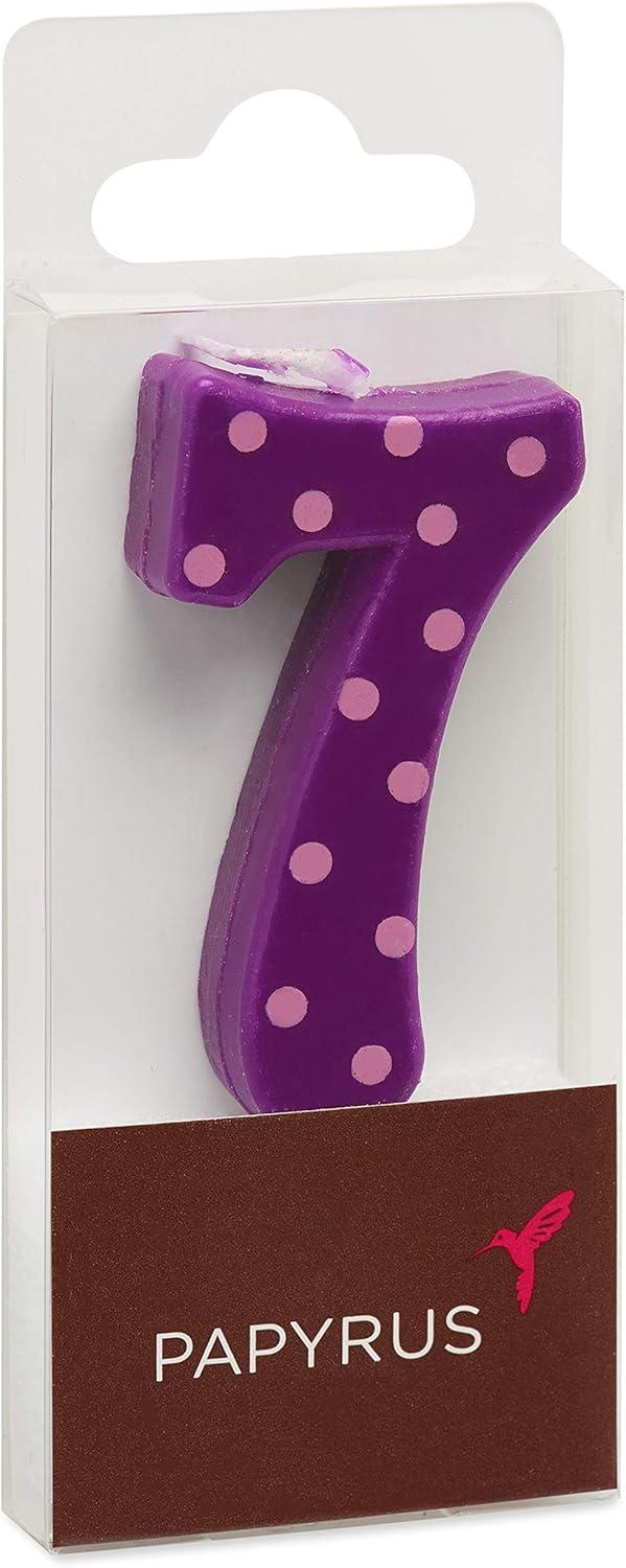 imagePapyrus Number Birthday Candles Pack Purple Polka Dots 10CountPurple Polka Dots Candles Pack