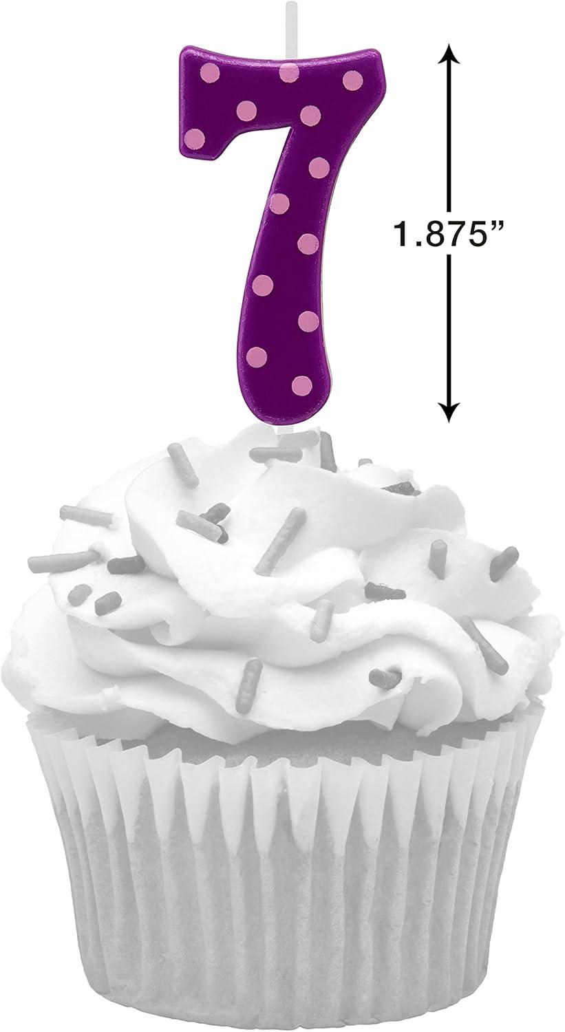 imagePapyrus Number Birthday Candles Pack Purple Polka Dots 10CountPurple Polka Dots